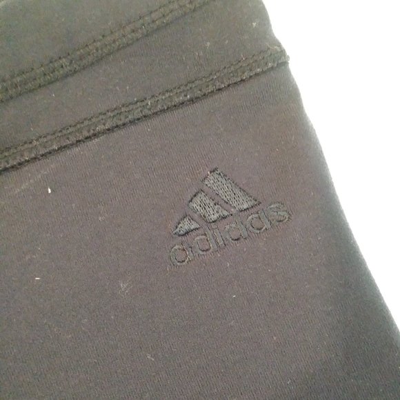 Adidas Black Spandex Gym Workout Shorts - Picture 2 of 2